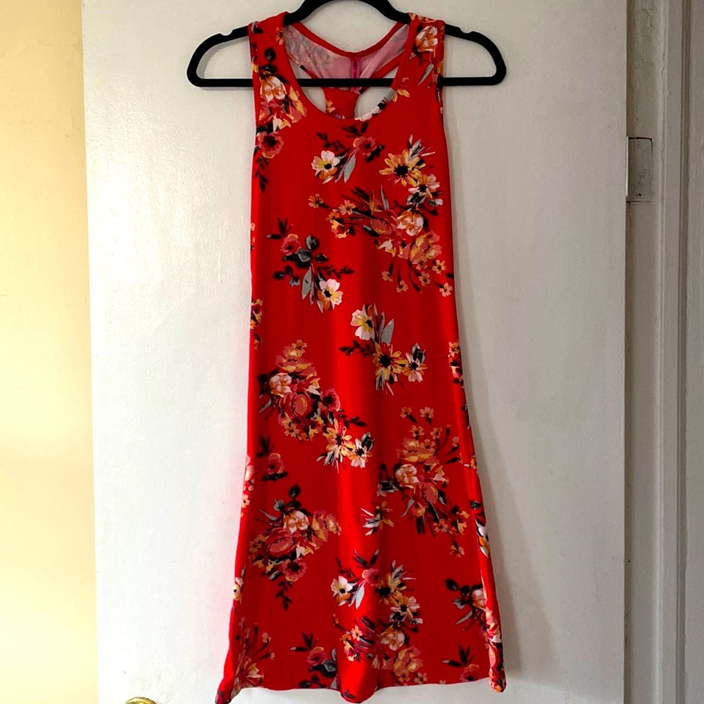 Red Floral Dress